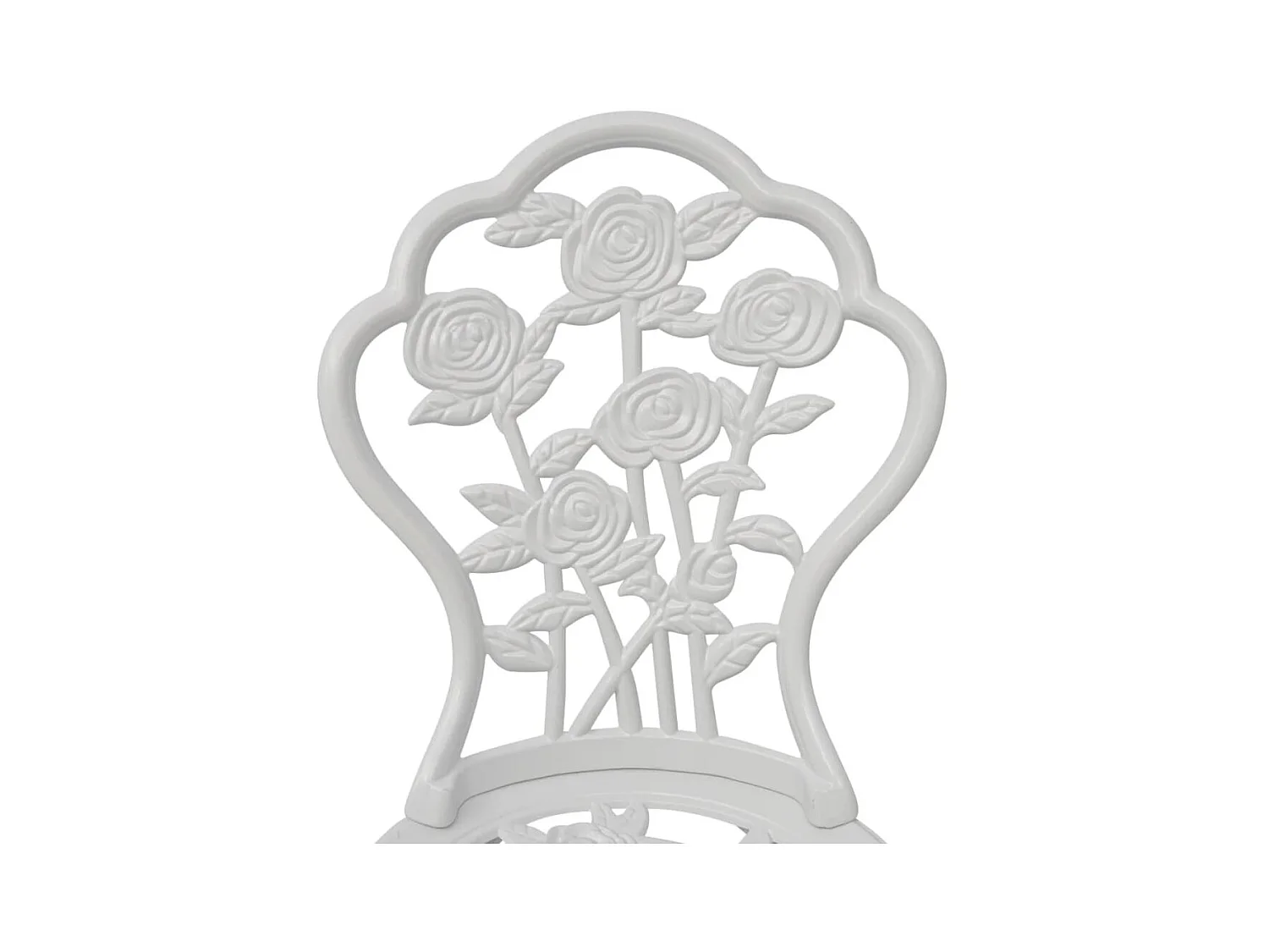 Chaises de bistro 2 pcs Aluminium coulé Blanc SEF57997