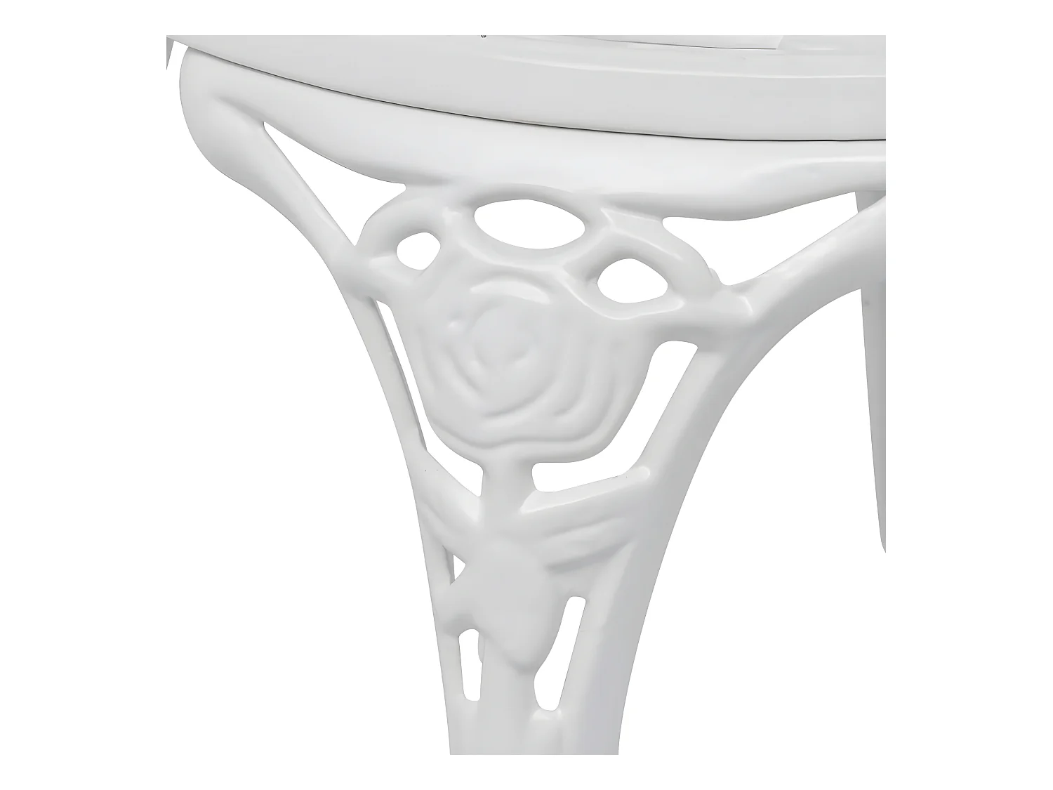 Chaises de bistro 2 pcs Aluminium coulé Blanc SEF57997