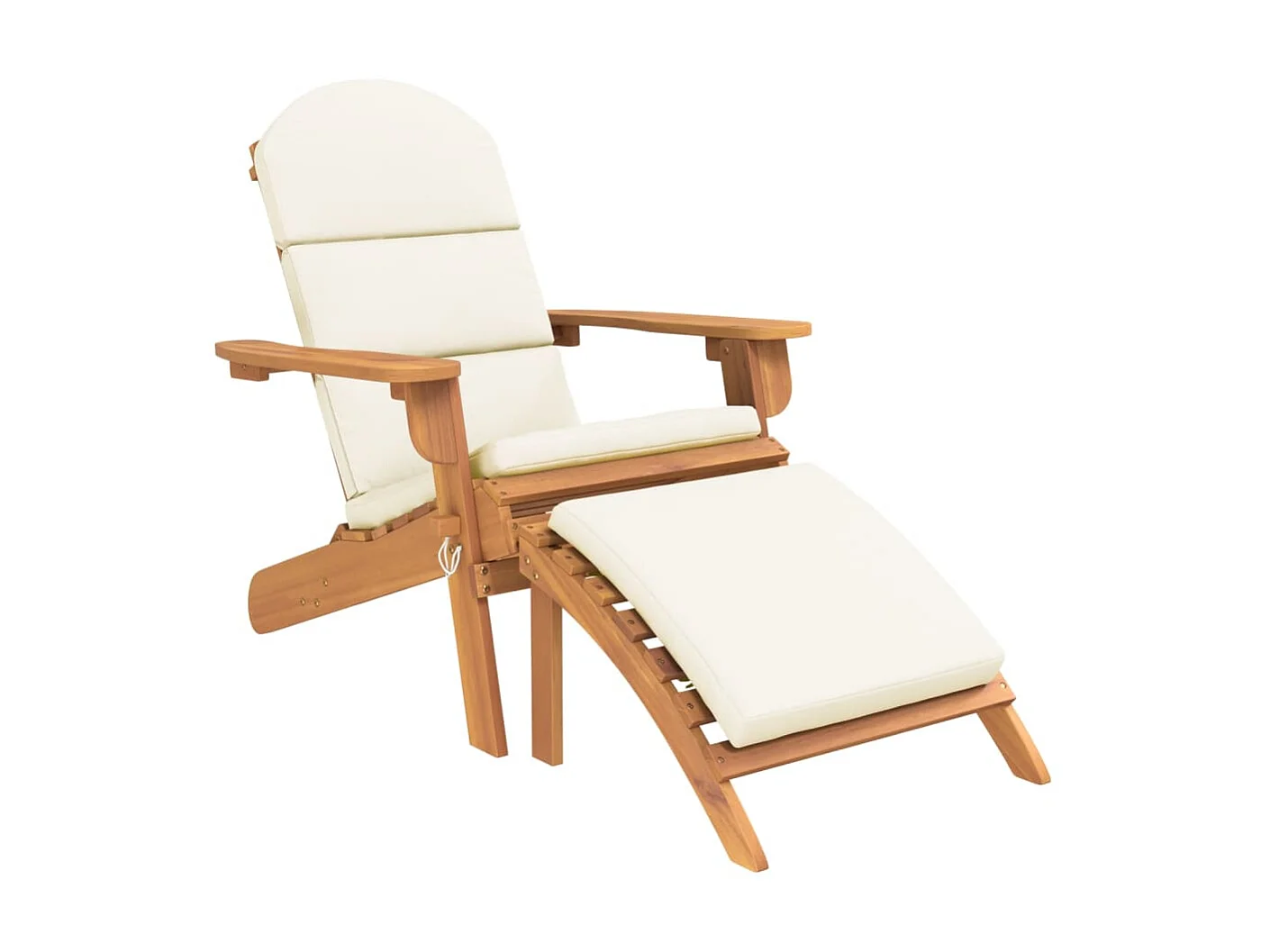 Silla de jardín Adirondack con reposapiés madera maciza acacia ES29172