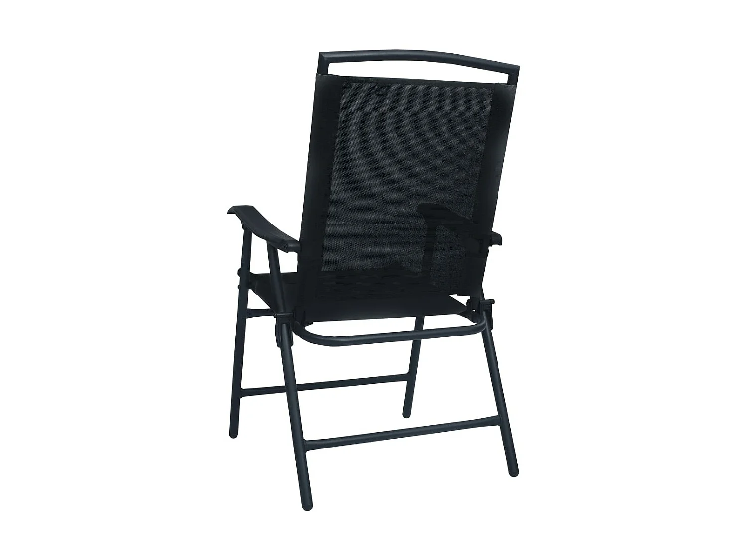 Klappbare Gartenstühle 2 Stk.| Outdoor-Stuhl Textilene Schwarz -gkd37006