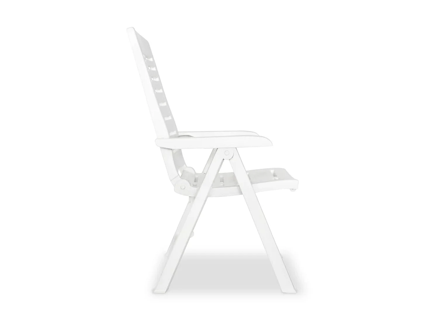 Tuinstoelen 4 st verstelbaar kunststof wit NL20162