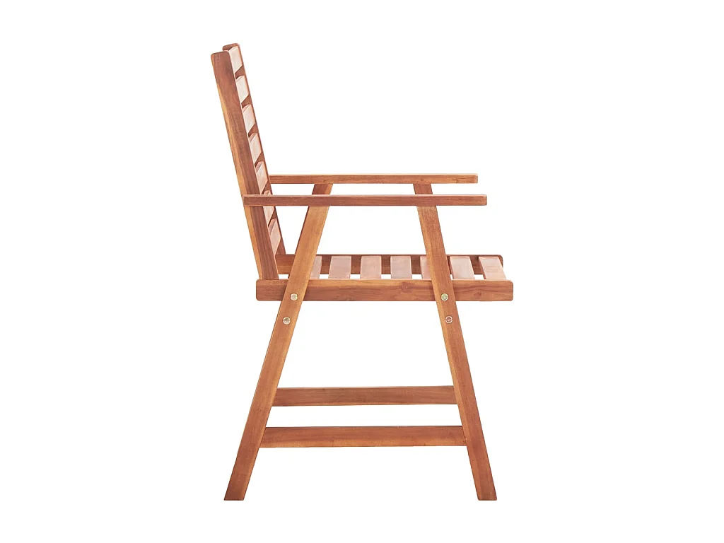Chaises à dîner d'extérieur 2 pcs avec coussins Acacia massif SEF12539