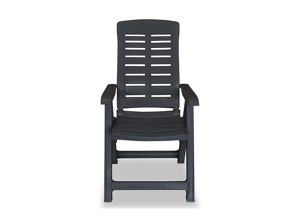 Chaises inclinables de jardin 4 pcs Plastique Anthracite SEF27052
