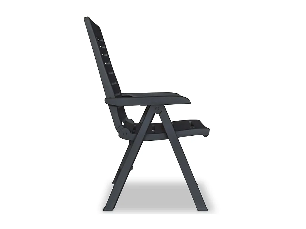 Chaises inclinables de jardin 4 pcs Plastique Anthracite SEF27052