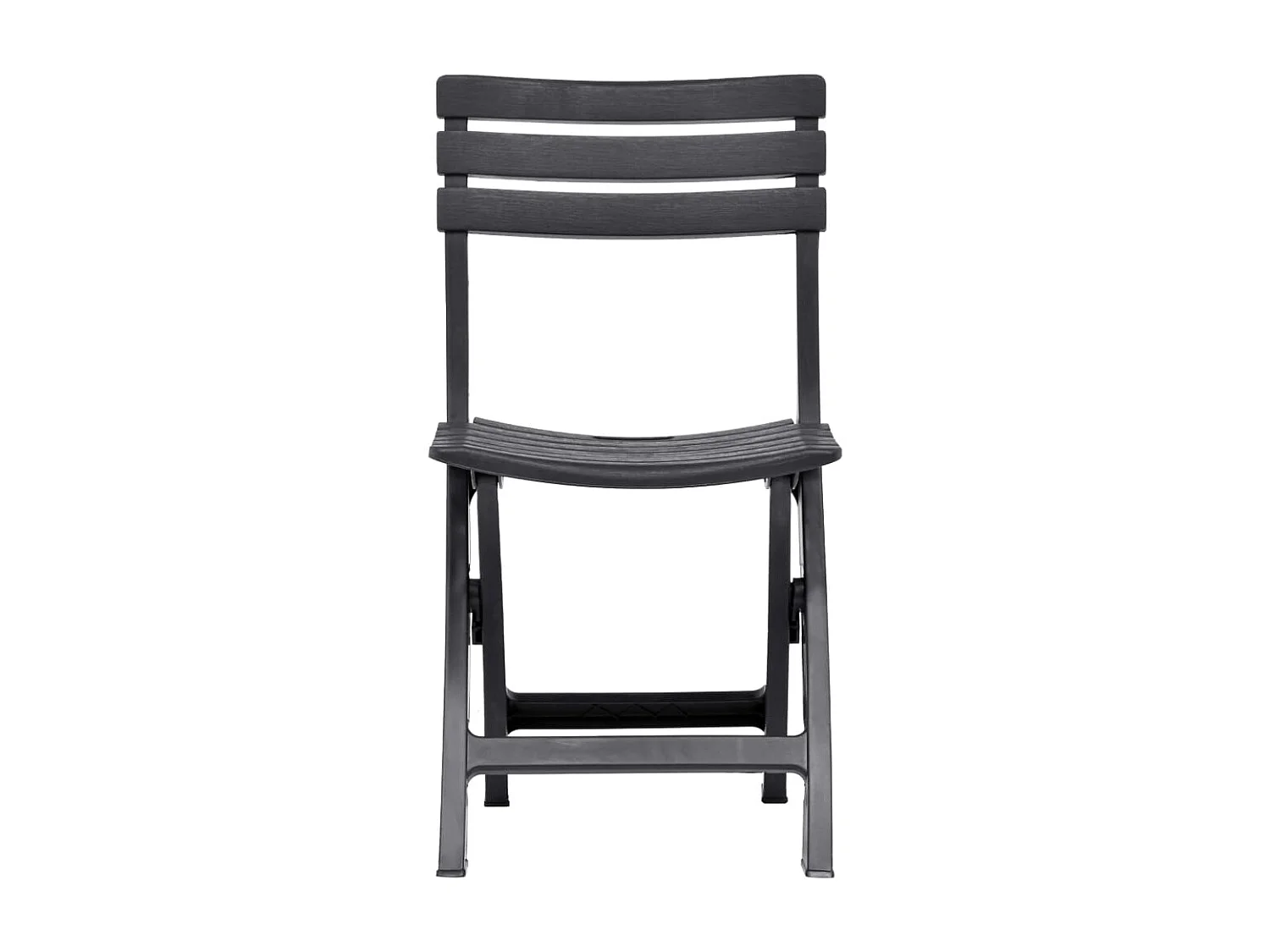 Chaises de jardin pliables 2 pcs Plastique Anthracite SEF89470