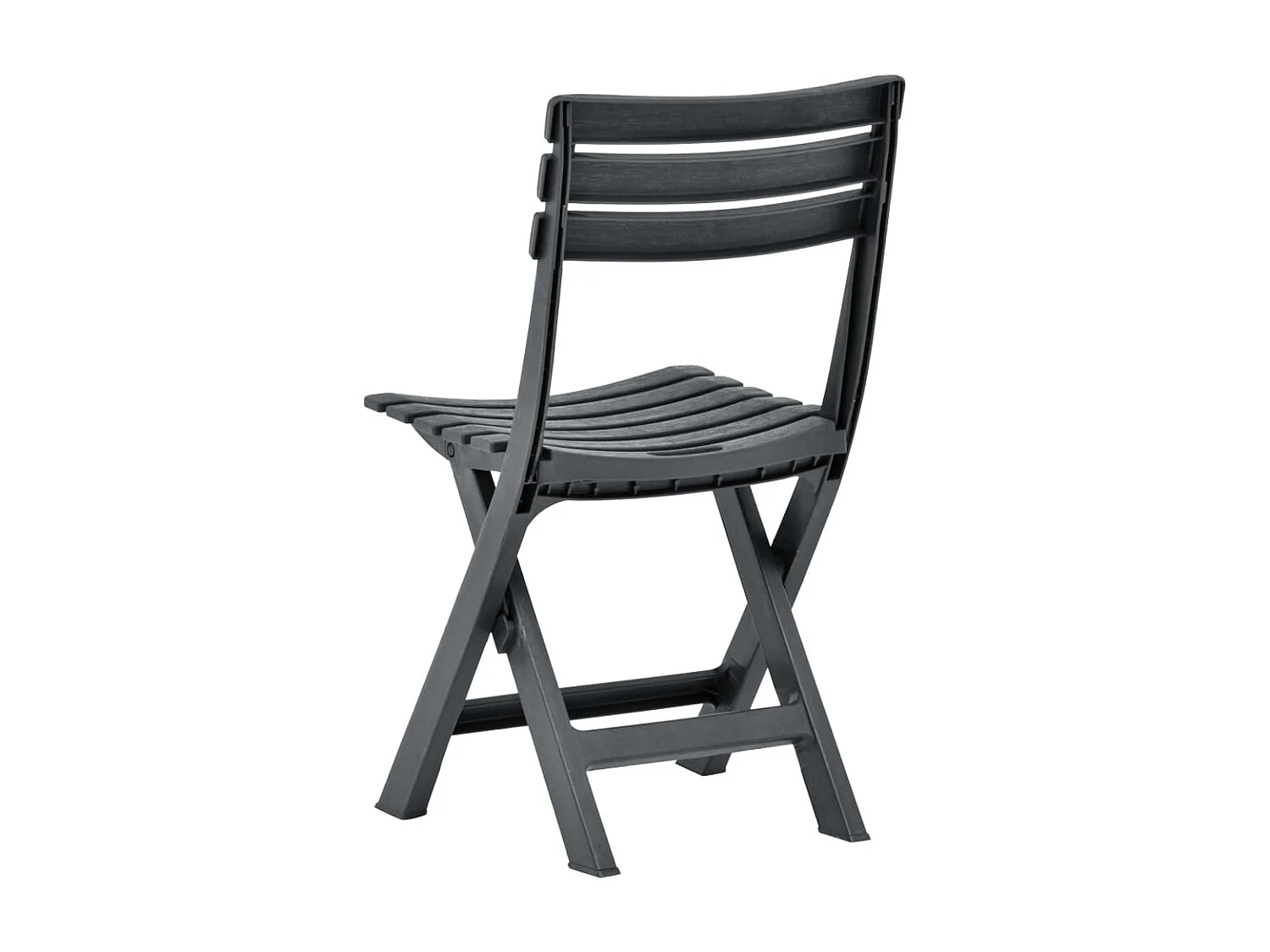 Chaises de jardin pliables 2 pcs Plastique Anthracite SEF89470