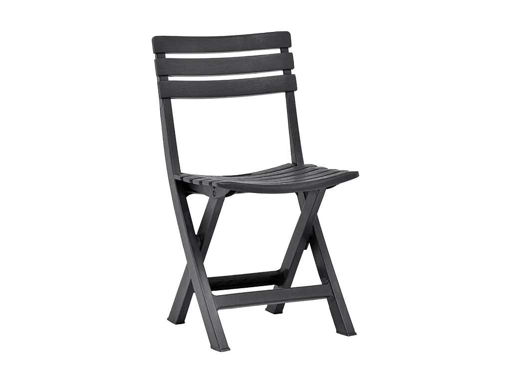 Klappbare Gartenstühle 2 Stk.| Outdoor-Stuhl Kunststoff Anthrazit -gkd780893