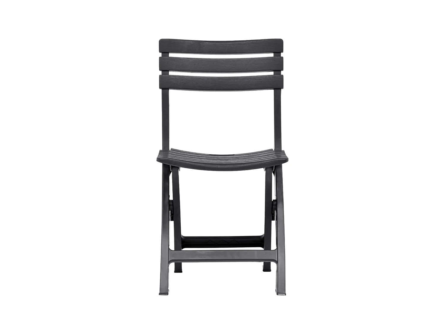 Klappbare Gartenstühle 2 Stk.| Outdoor-Stuhl Kunststoff Anthrazit -gkd780893