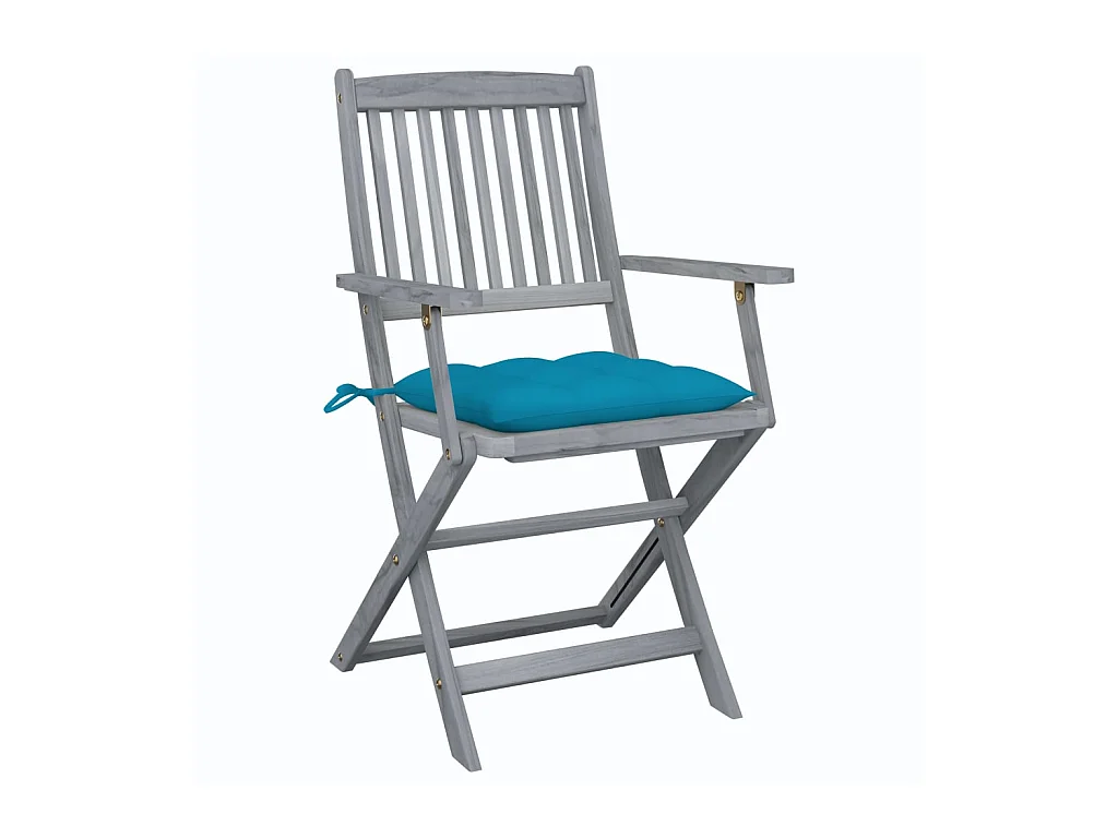 Sillas de jardín plegables 2 uds cojines madera maciza acacia ES54157