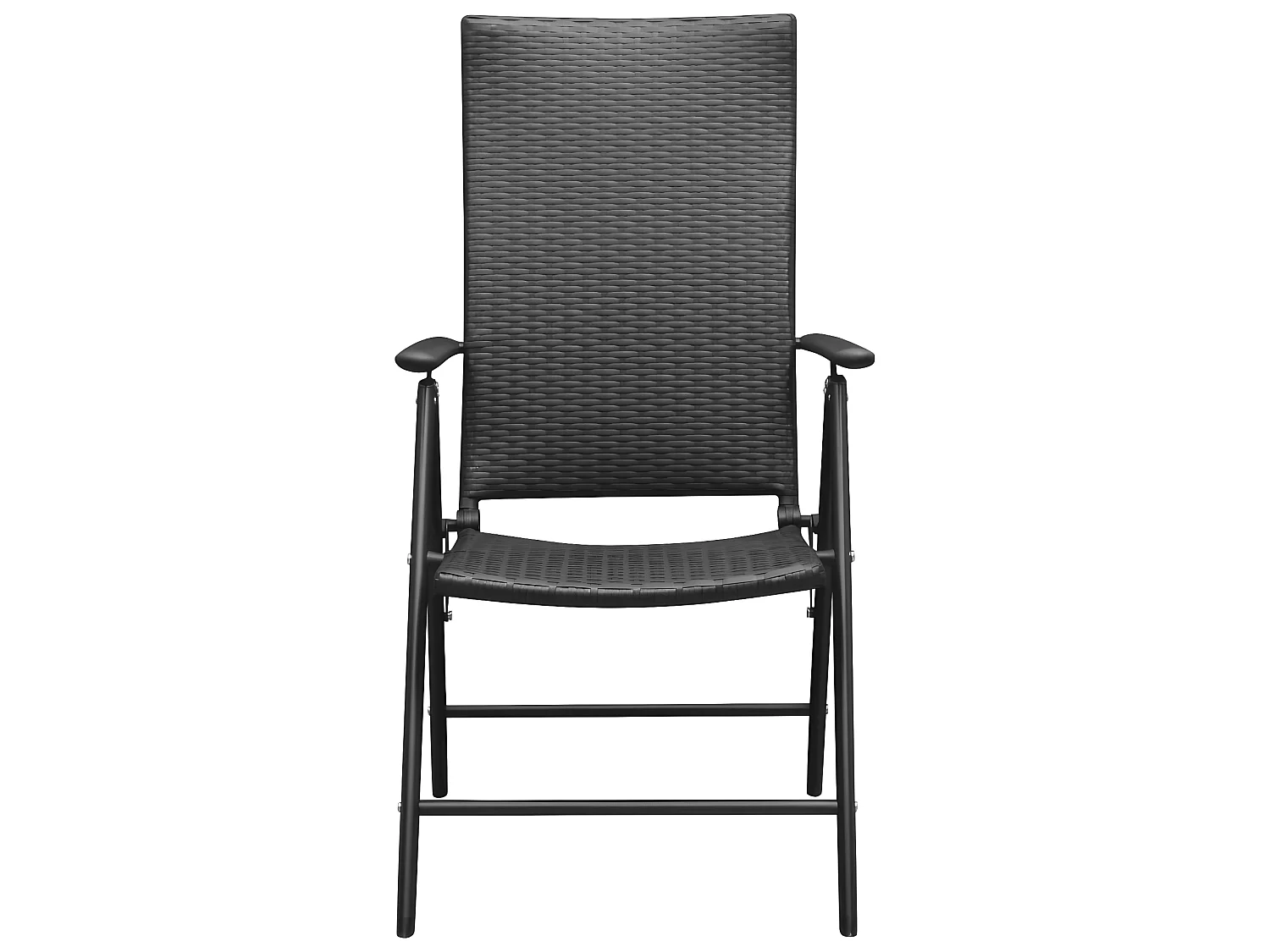 Chaises de jardin 4 pcs Résine tressée Noir SEF88432