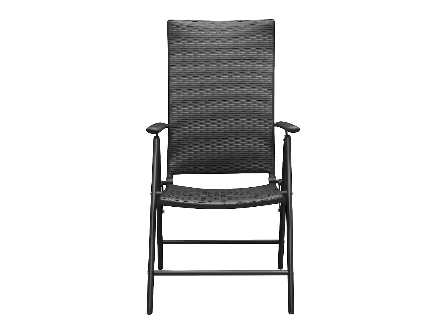 Chaises de jardin 4 pcs Résine tressée Noir SEF88432
