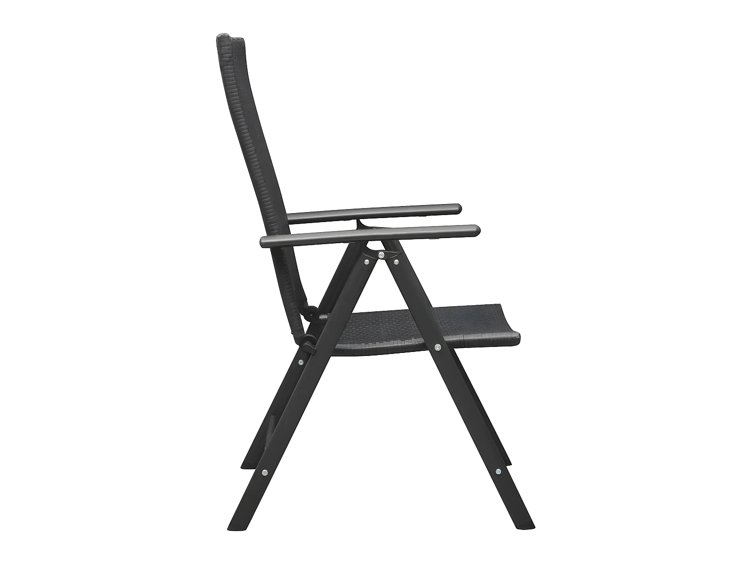 Chaises de jardin 4 pcs Résine tressée Noir SEF88432