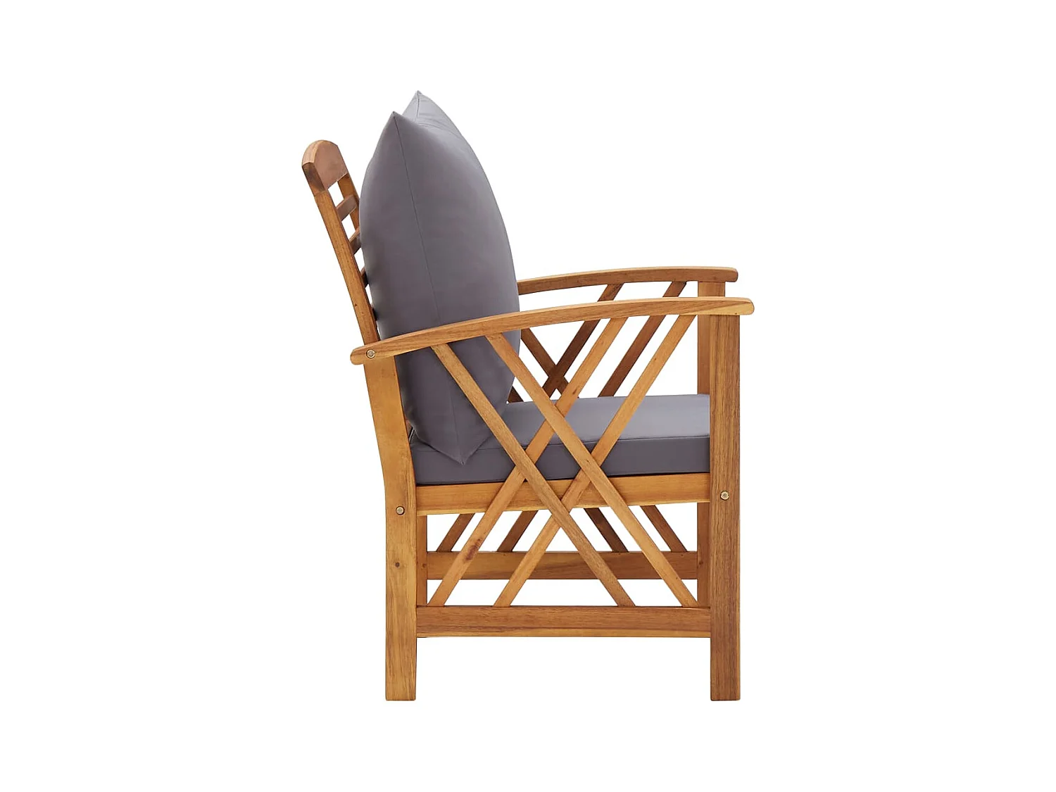 Chaises de jardin avec coussins 2 pcs Bois d'acacia massif SEF69423