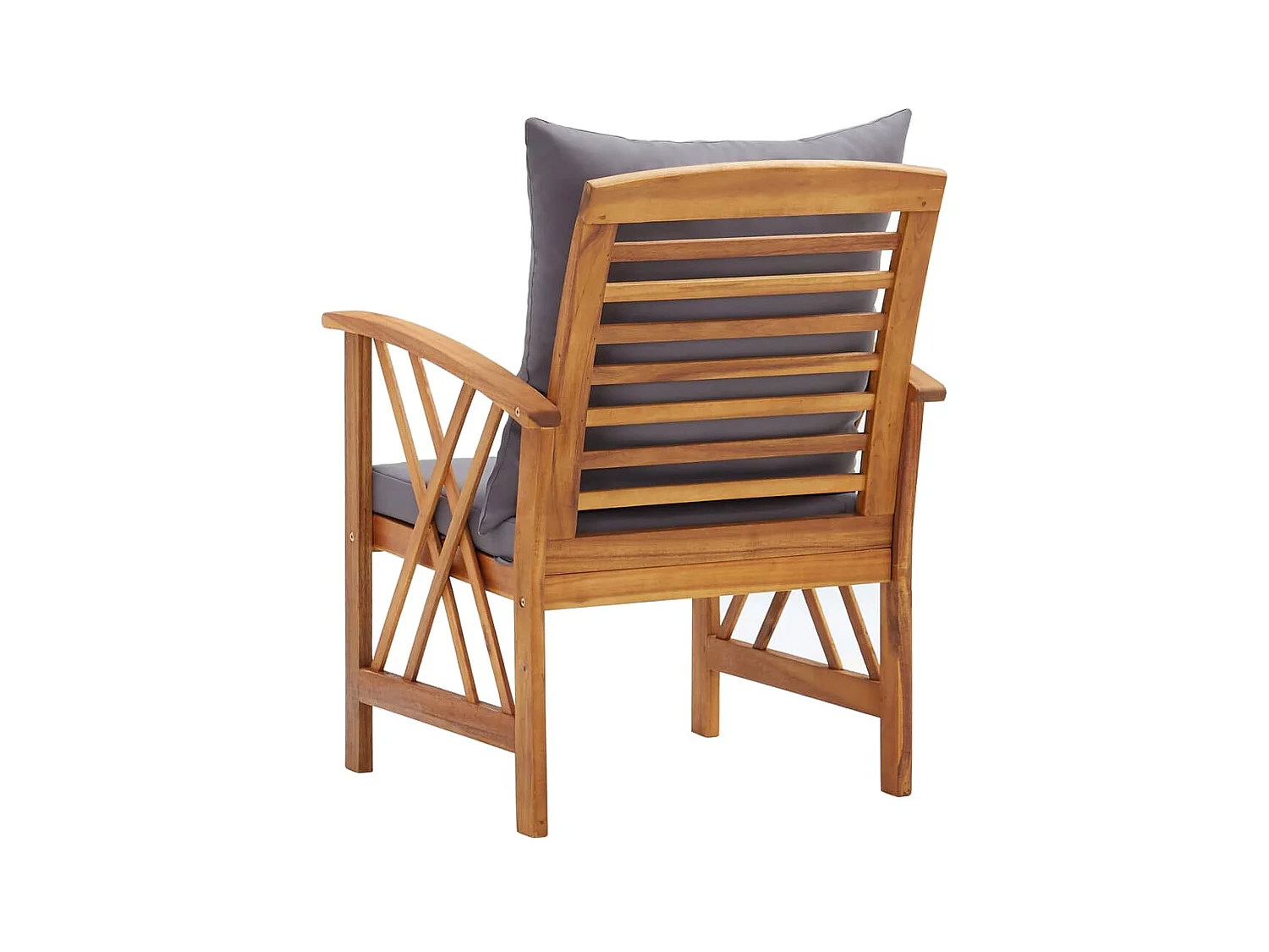 Chaises de jardin avec coussins 2 pcs Bois d'acacia massif SEF69423