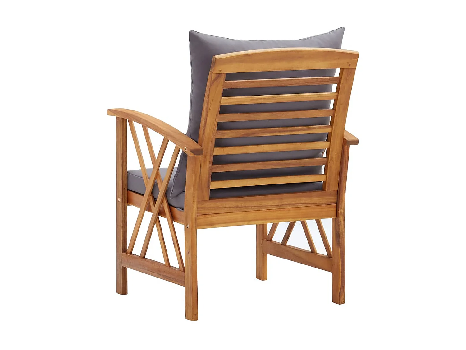 Tuinstoelen 2 st met kussens massief acaciahout NL50508