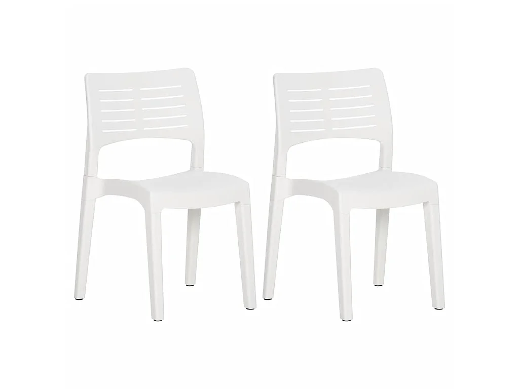Sillas de jardín 2 unidades polipropileno blanco ES82355