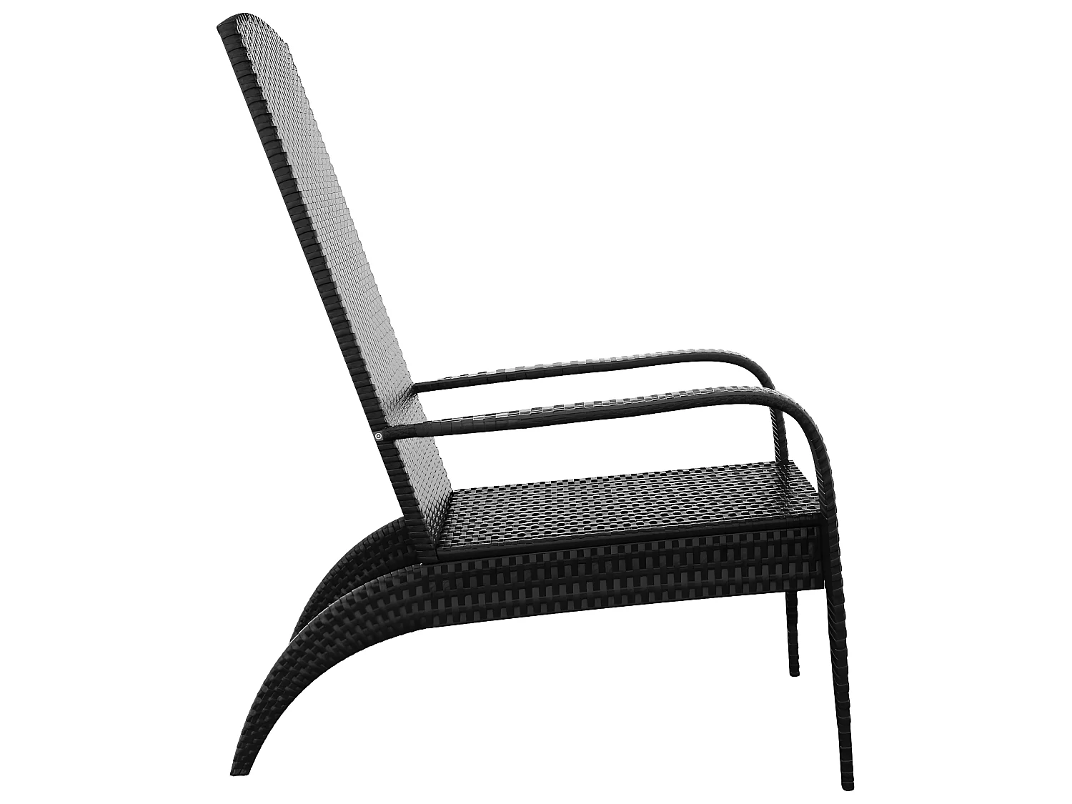 Chaise de jardin Adirondack Noir Résine tressée SEF59459