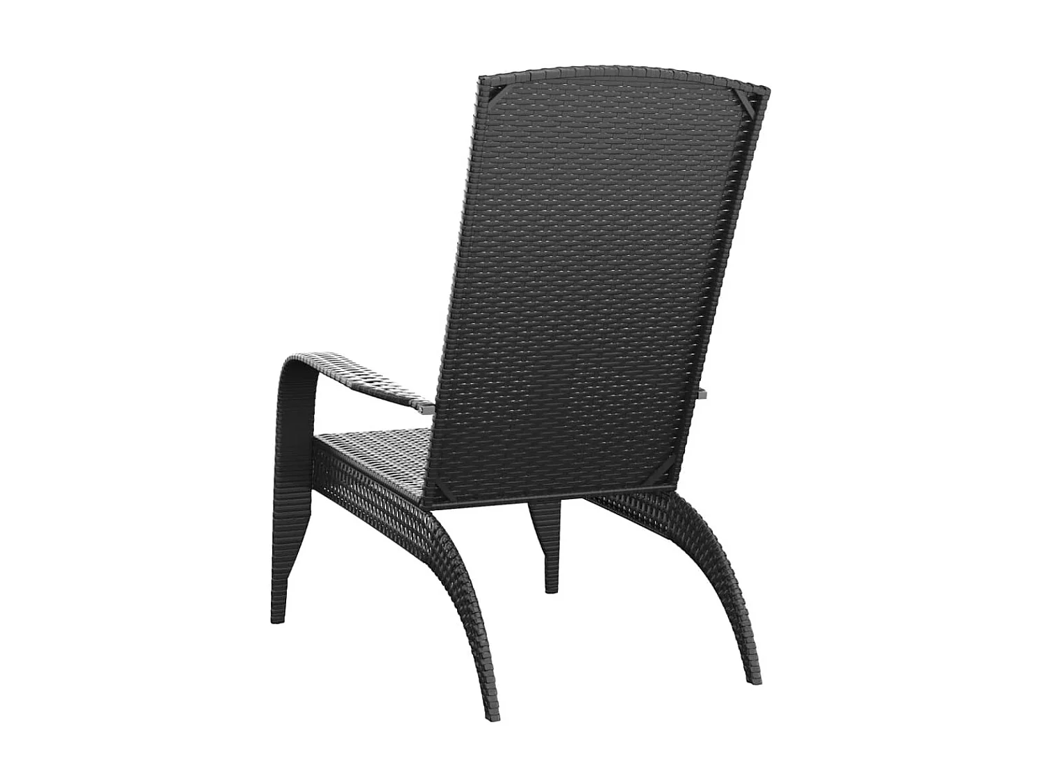 Chaise de jardin Adirondack Noir Résine tressée SEF59459