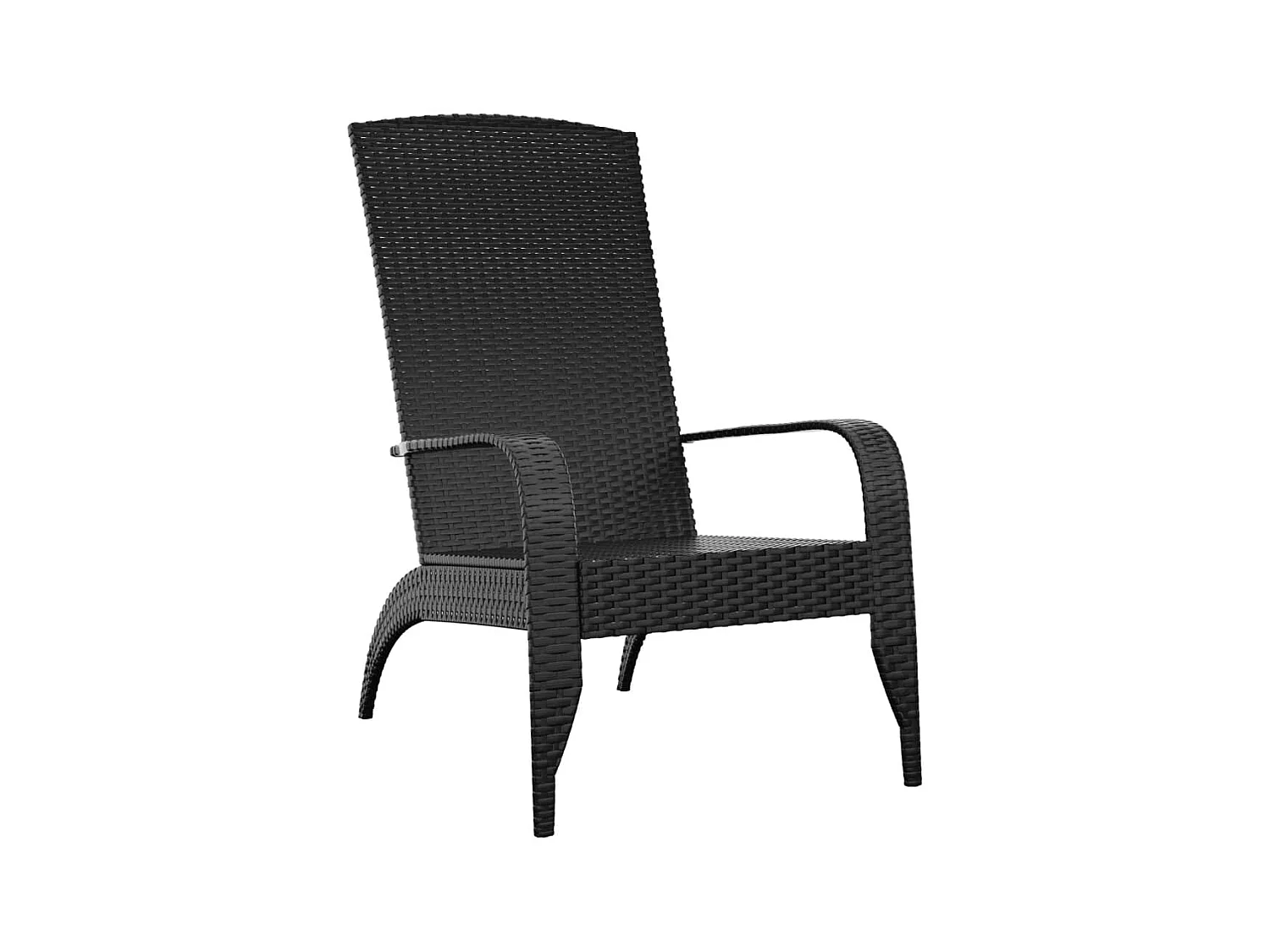 Chaise de jardin Adirondack Noir Résine tressée SEF59459