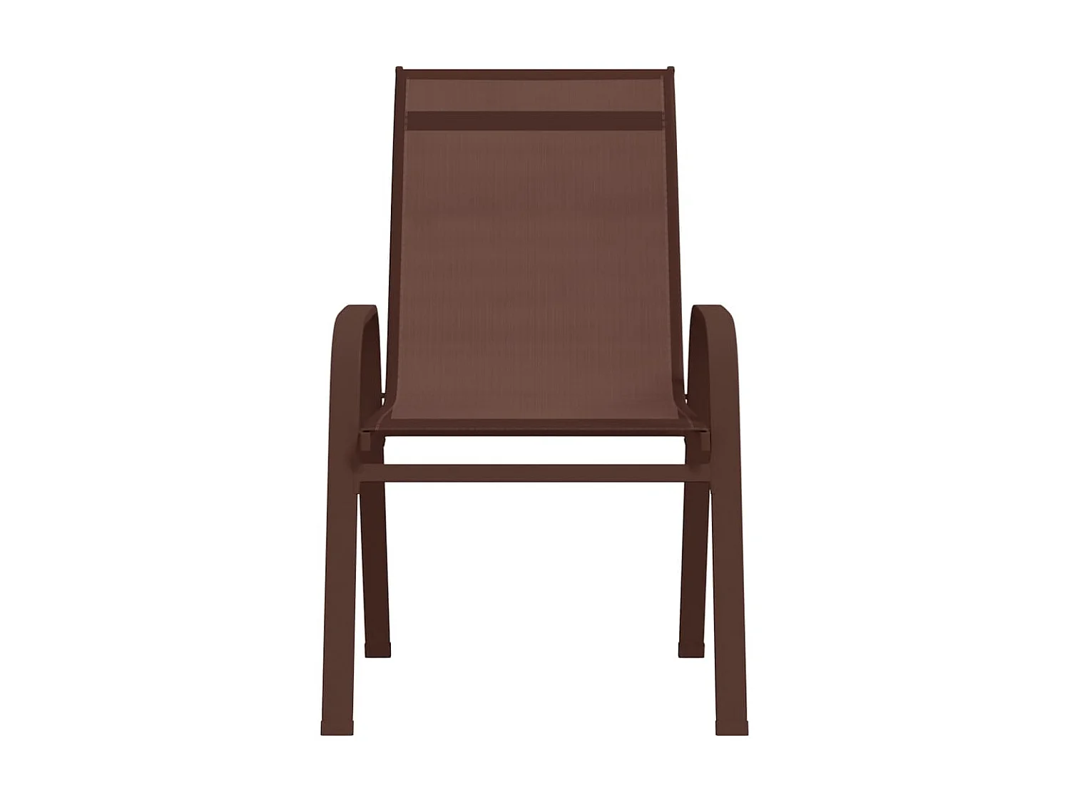 Chaises empilables de jardin 4 pcs Marron Tissu textilène SEF88952