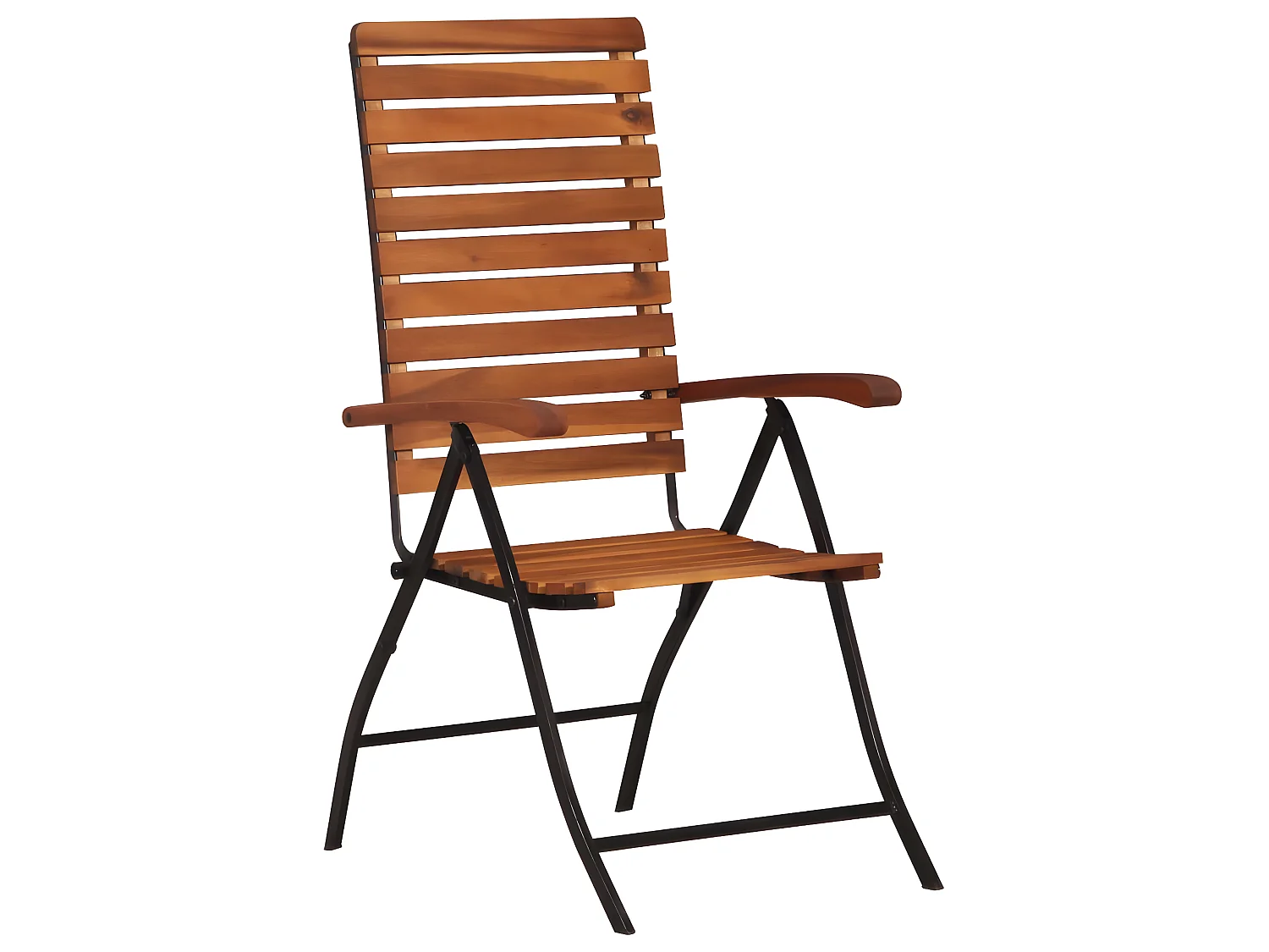 Chaises inclinables de jardin 2 pcs Bois solide d'acacia SEF36093