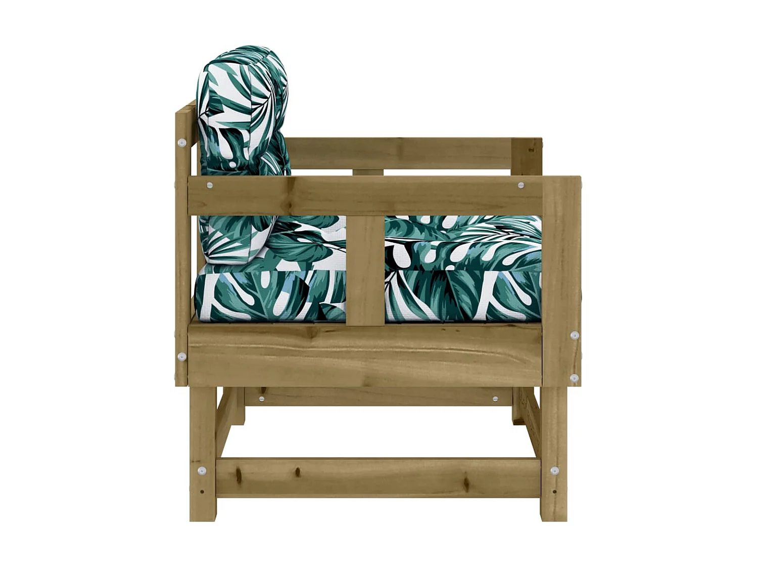 Tuinstoelen 2 st met kussens geïmpregneerd grenenhout NL99876