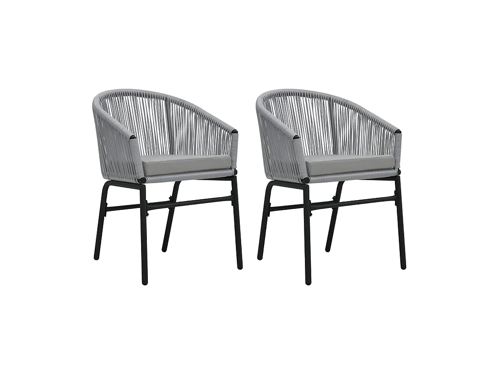 Chaises de jardin 2 pcs Anthracite Rotin PE SEF18235
