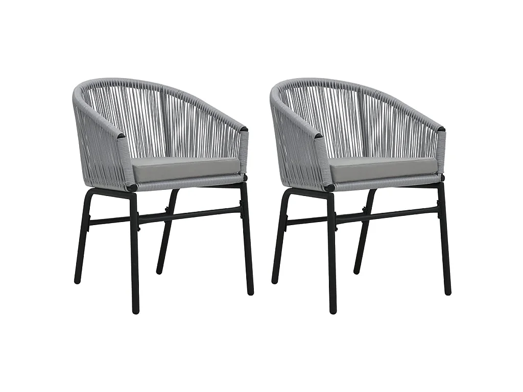 Chaises de jardin 2 pcs Anthracite Rotin PE SEF18235