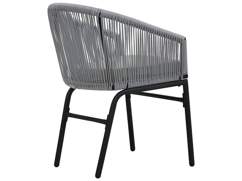 Chaises de jardin 2 pcs Anthracite Rotin PE SEF18235