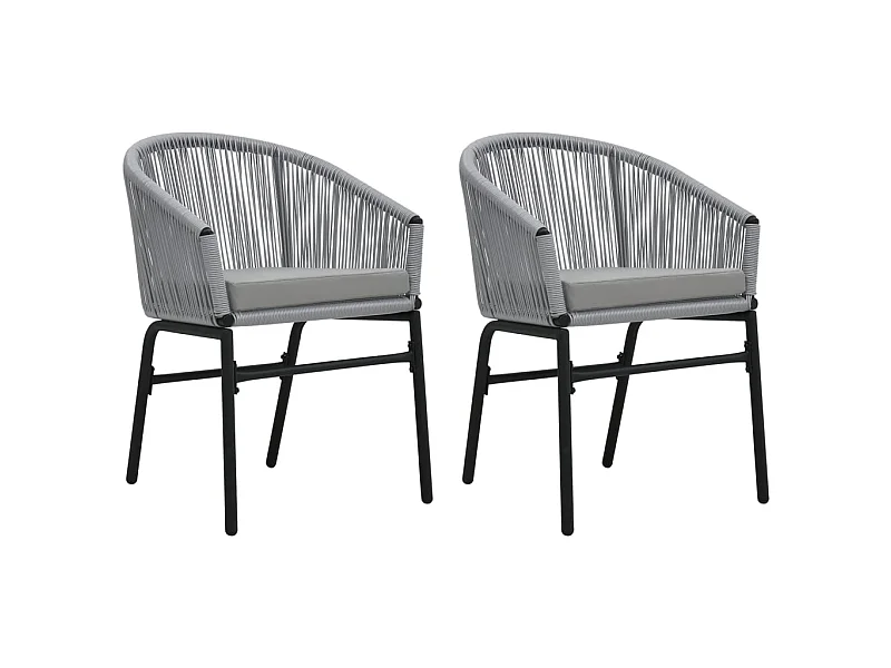 Sillas de jardín 2 unidades ratán sintético antracita ES22010