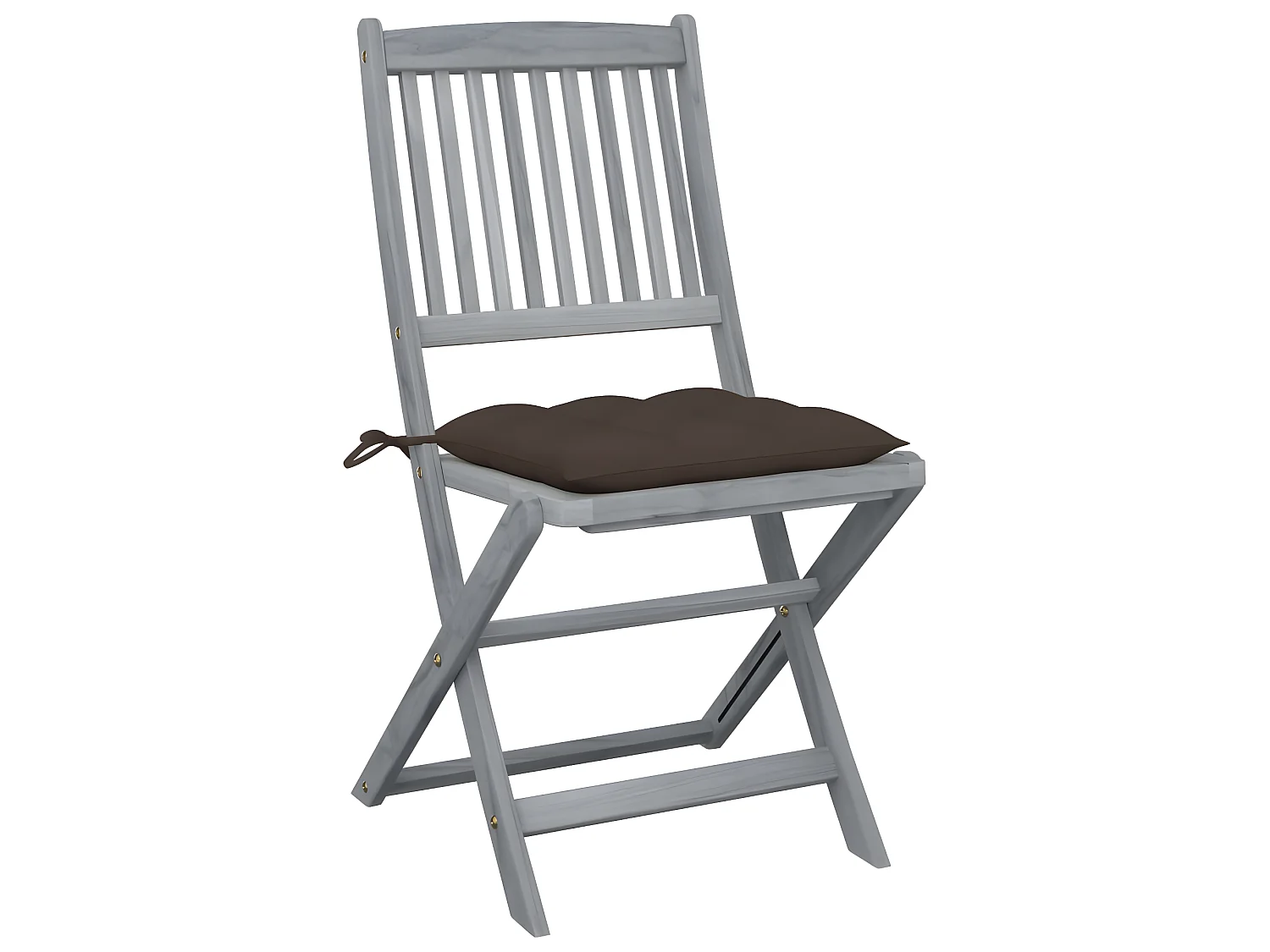 Chaises pliables d'extérieur 4 pcs avec coussins Bois d'acacia SEF60361