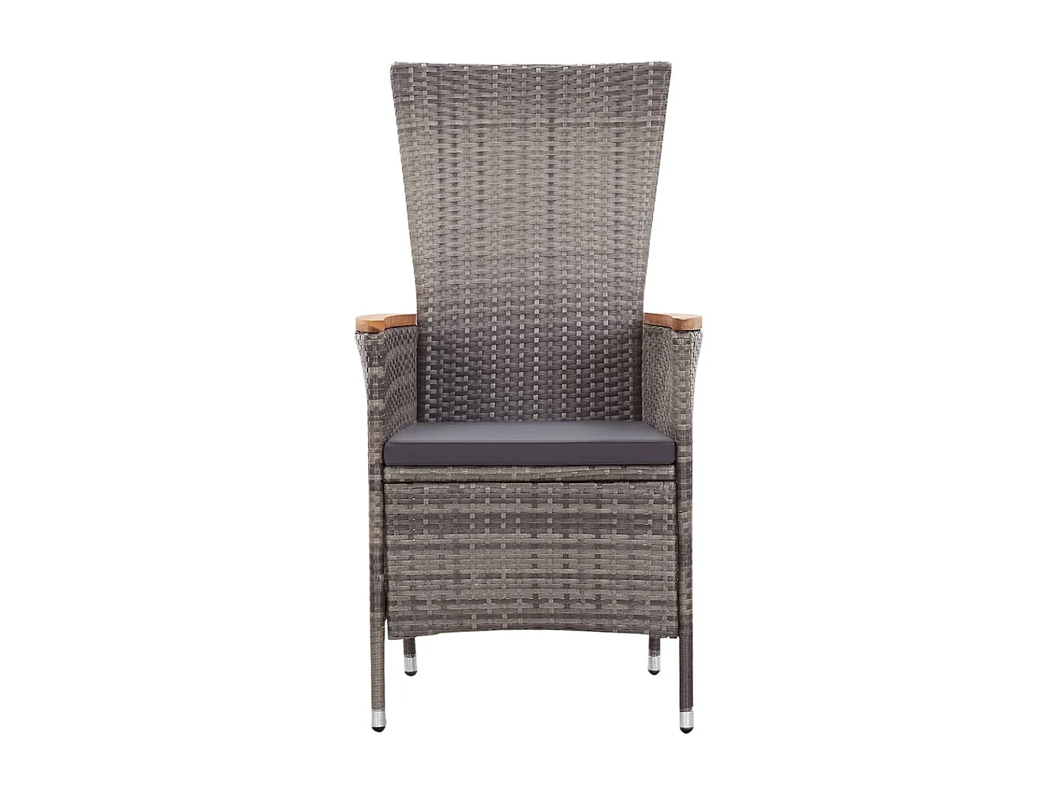 Chaises d'extérieur 2 pcs avec coussins Résine tressée Gris SEF84522