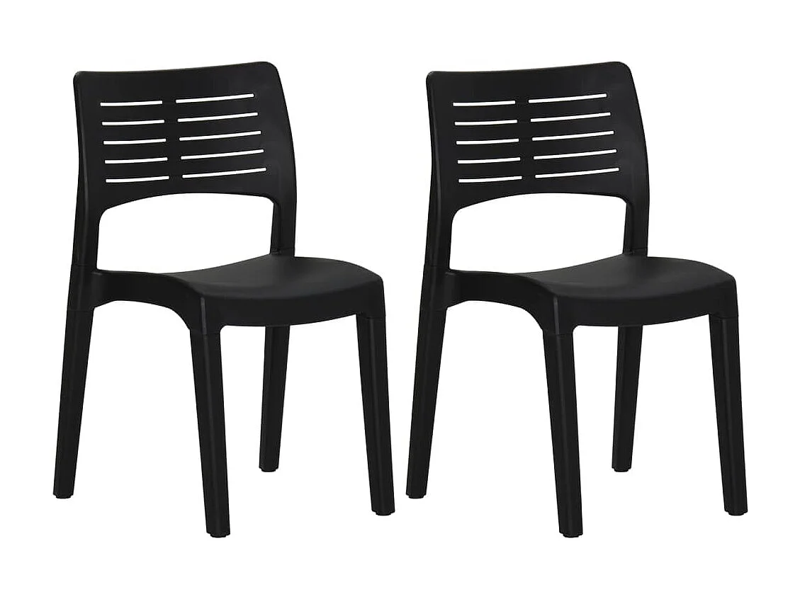 Chaises de jardin 2 pcs Anthracite Polypropylène SEF87291