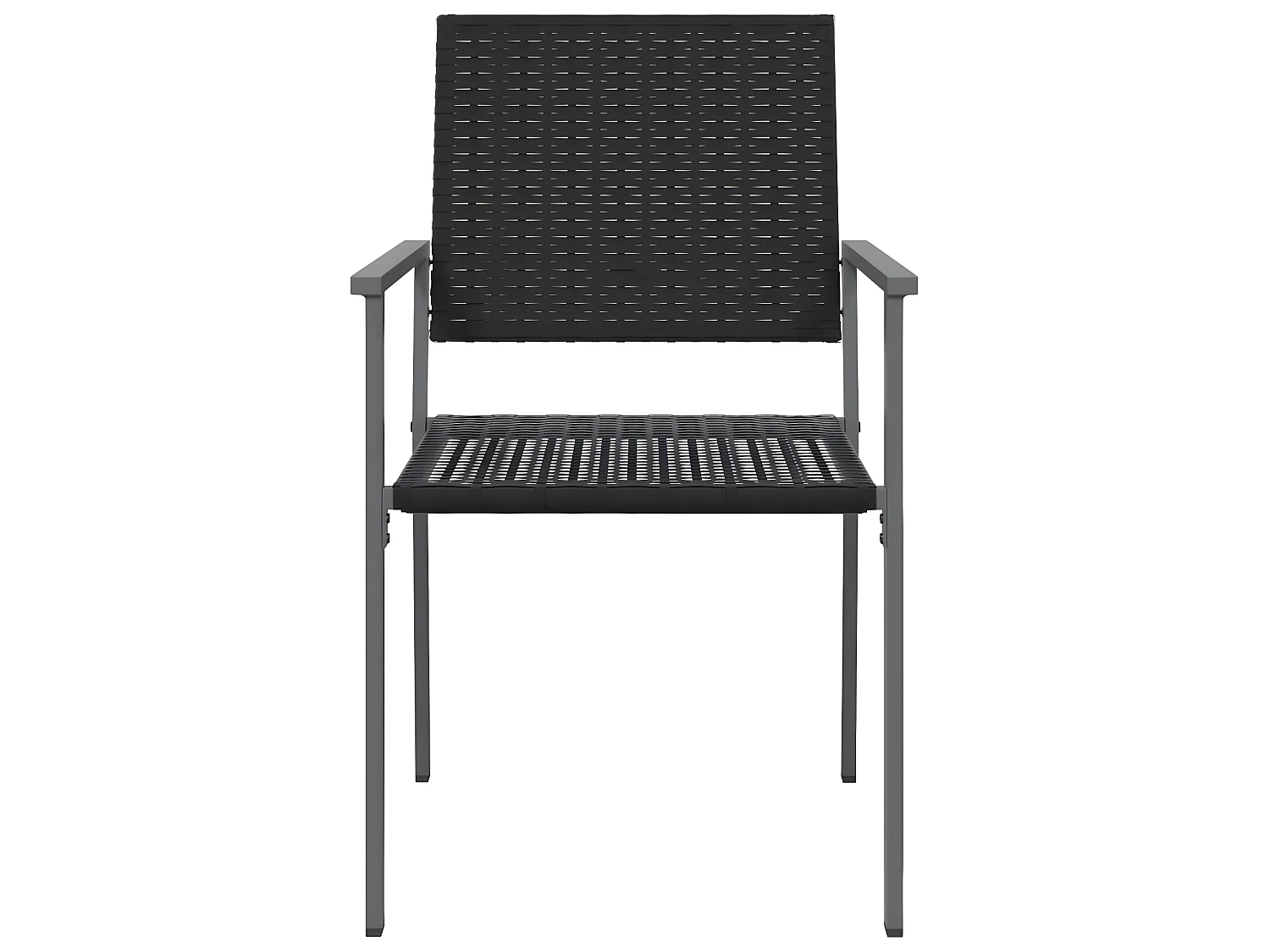 Chaises de jardin lot de 4 noir 54x62,5x89 cm résine tressée SEF27295
