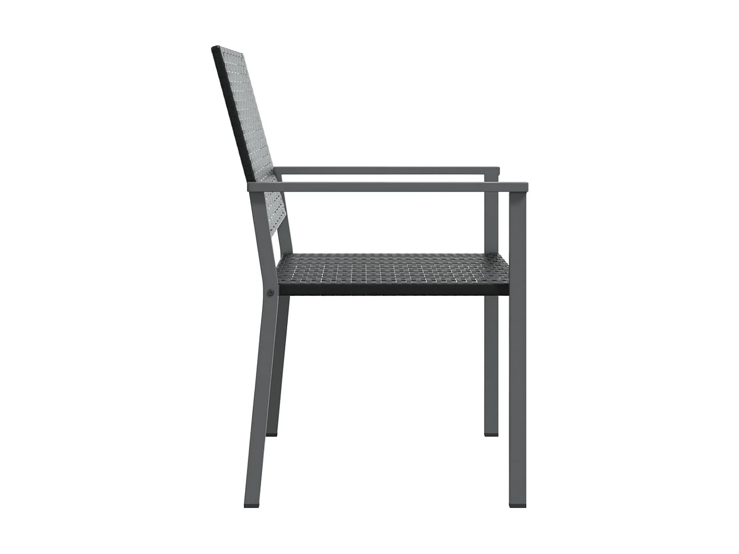 Chaises de jardin lot de 4 noir 54x62,5x89 cm résine tressée SEF27295