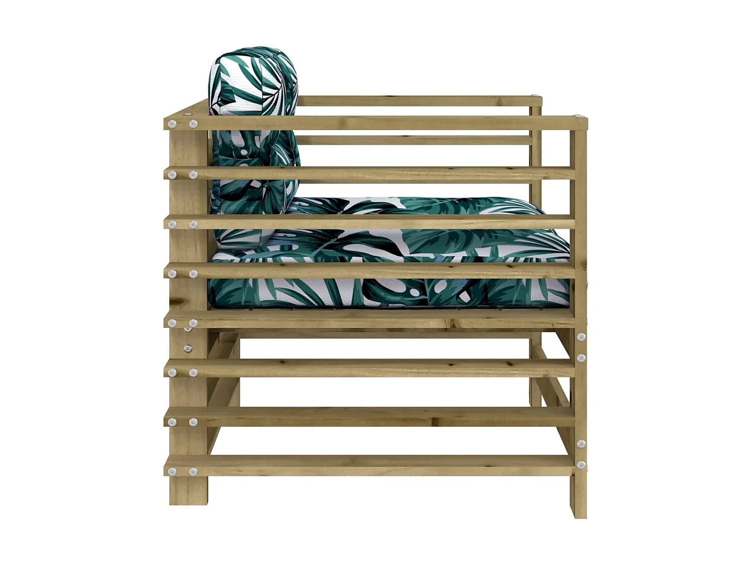 Sillones de jardín con cojines 2 uds madera de pino impregnada ES68259