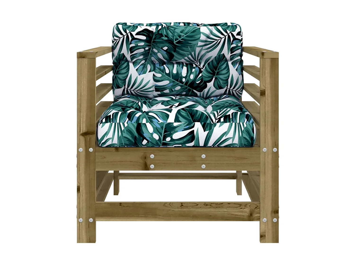 Cadeiras de jardim c/ almofadões 2 pcs pinho impregnado PT747319