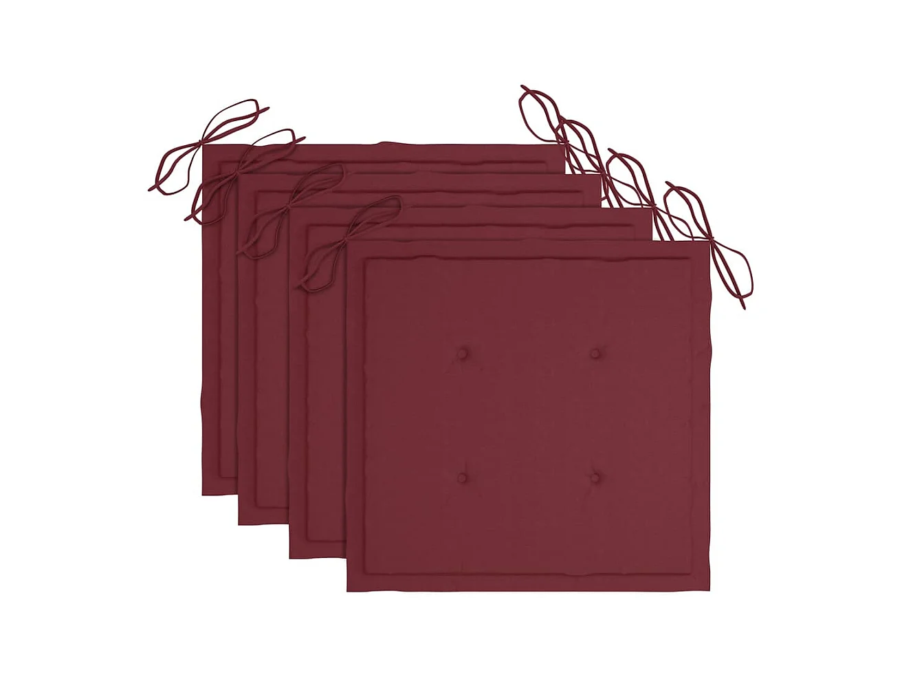 Sillas comedor de jardín y cojines 4 uds madera maciza acacia ES31653