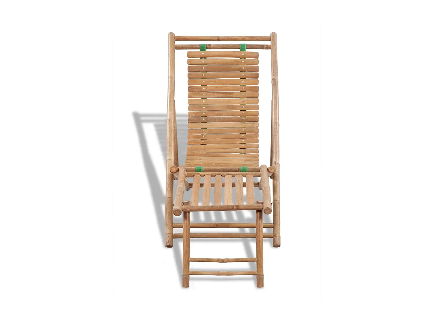 Chaise de terrasse d'extérieur avec repose-pied Bambou SEF95532