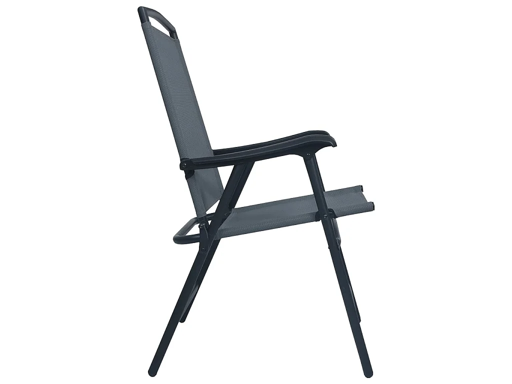 Tuinstoelen inklapbaar 2 st textileen grijs NL51440