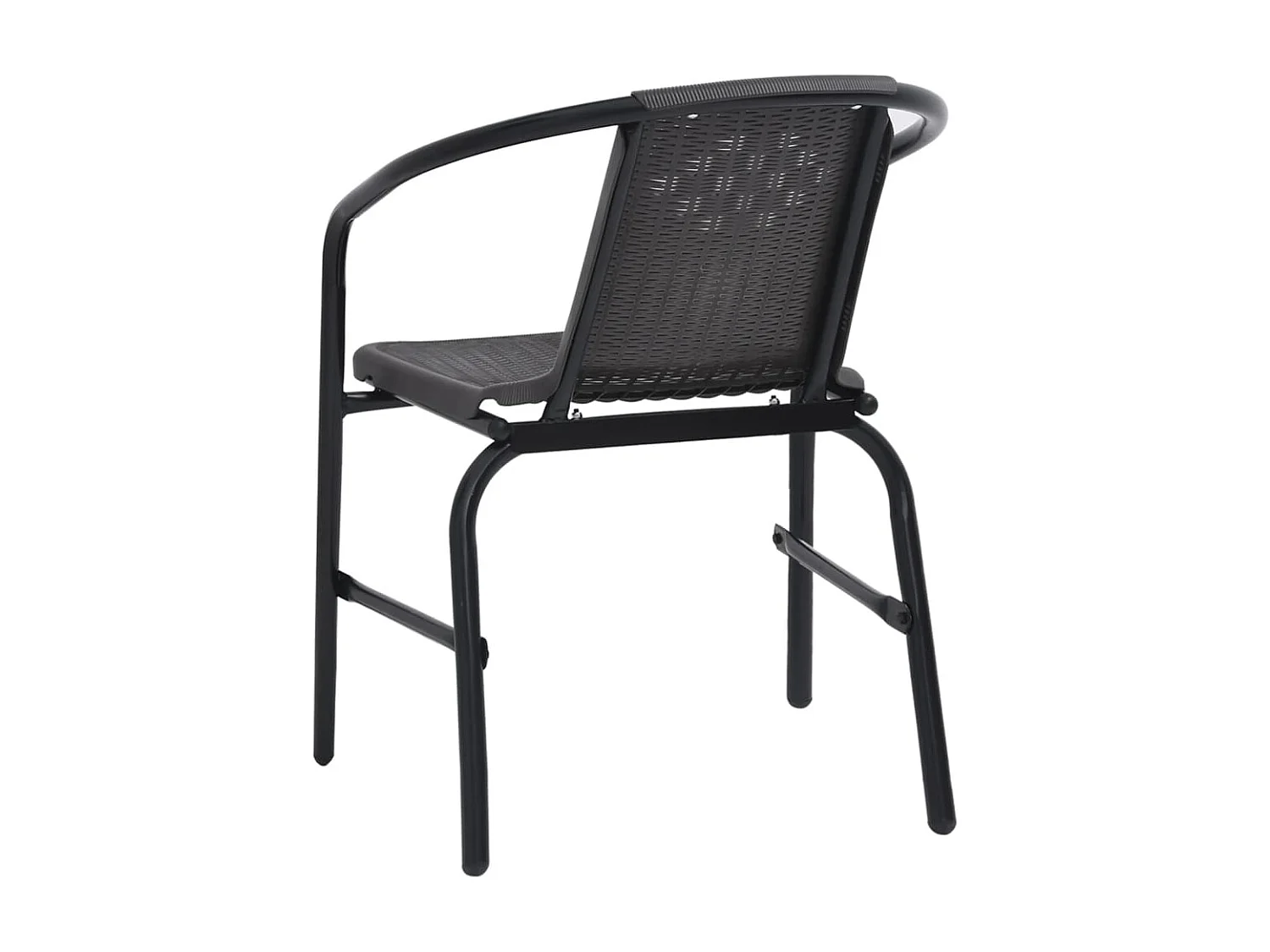 Chaises de jardin 4 pcs Rotin plastique et acier 110 kg SEF82802