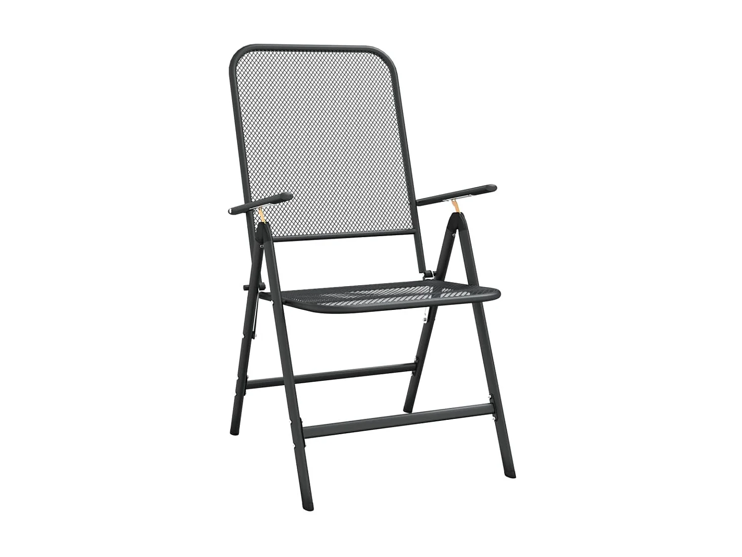 Chaises pliables de jardin 4 pcs Maille métallique Anthracite SEF29965