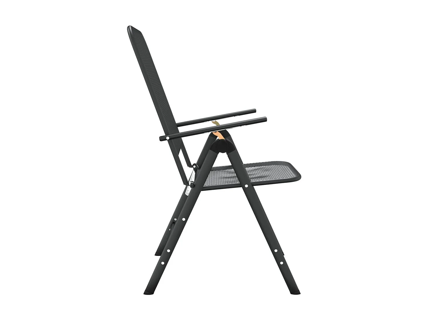 Chaises pliables de jardin 4 pcs Maille métallique Anthracite SEF29965