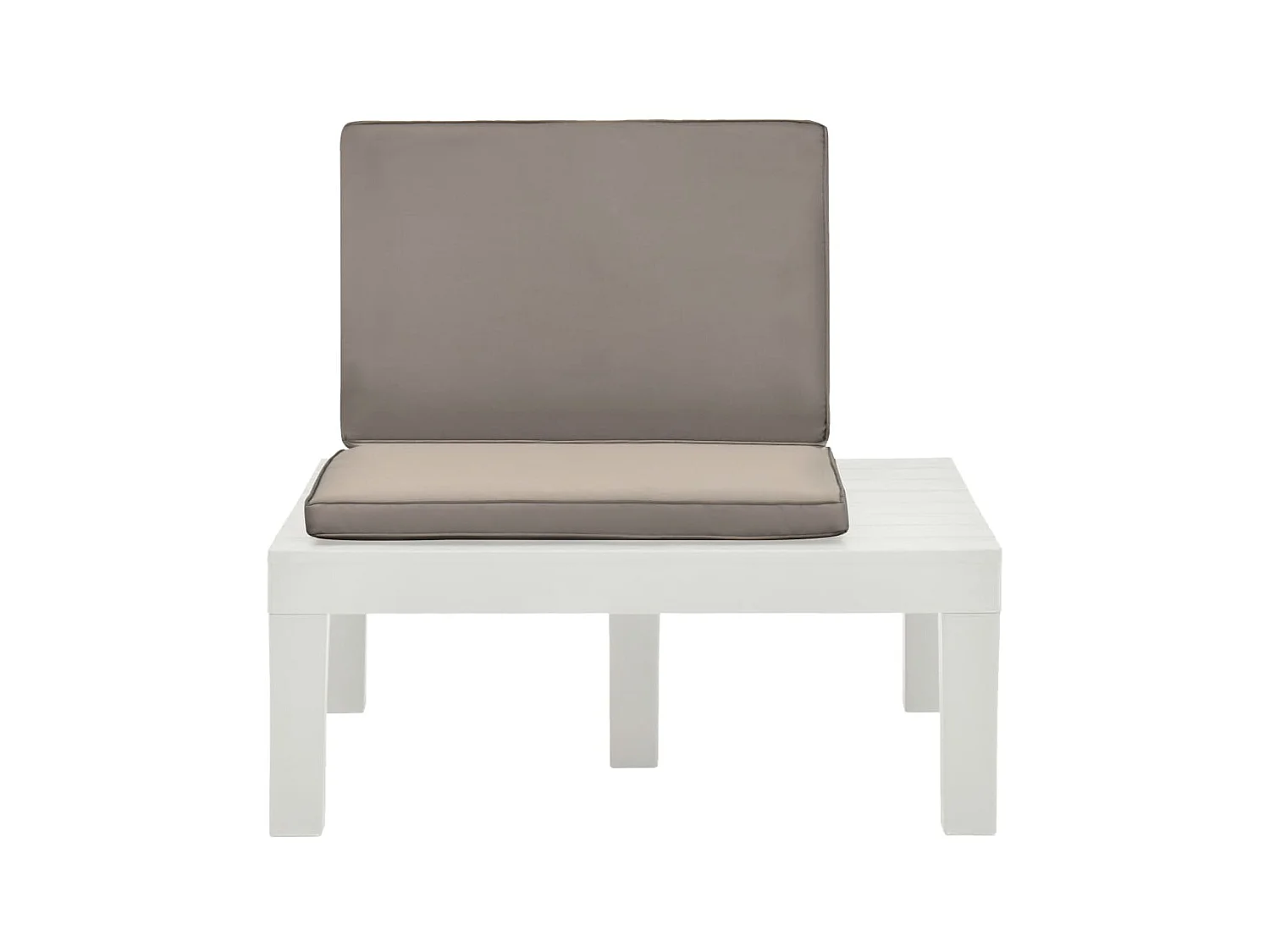 Chaises de salon de jardin et coussins 2 pcs Plastique Blanc SEF97405