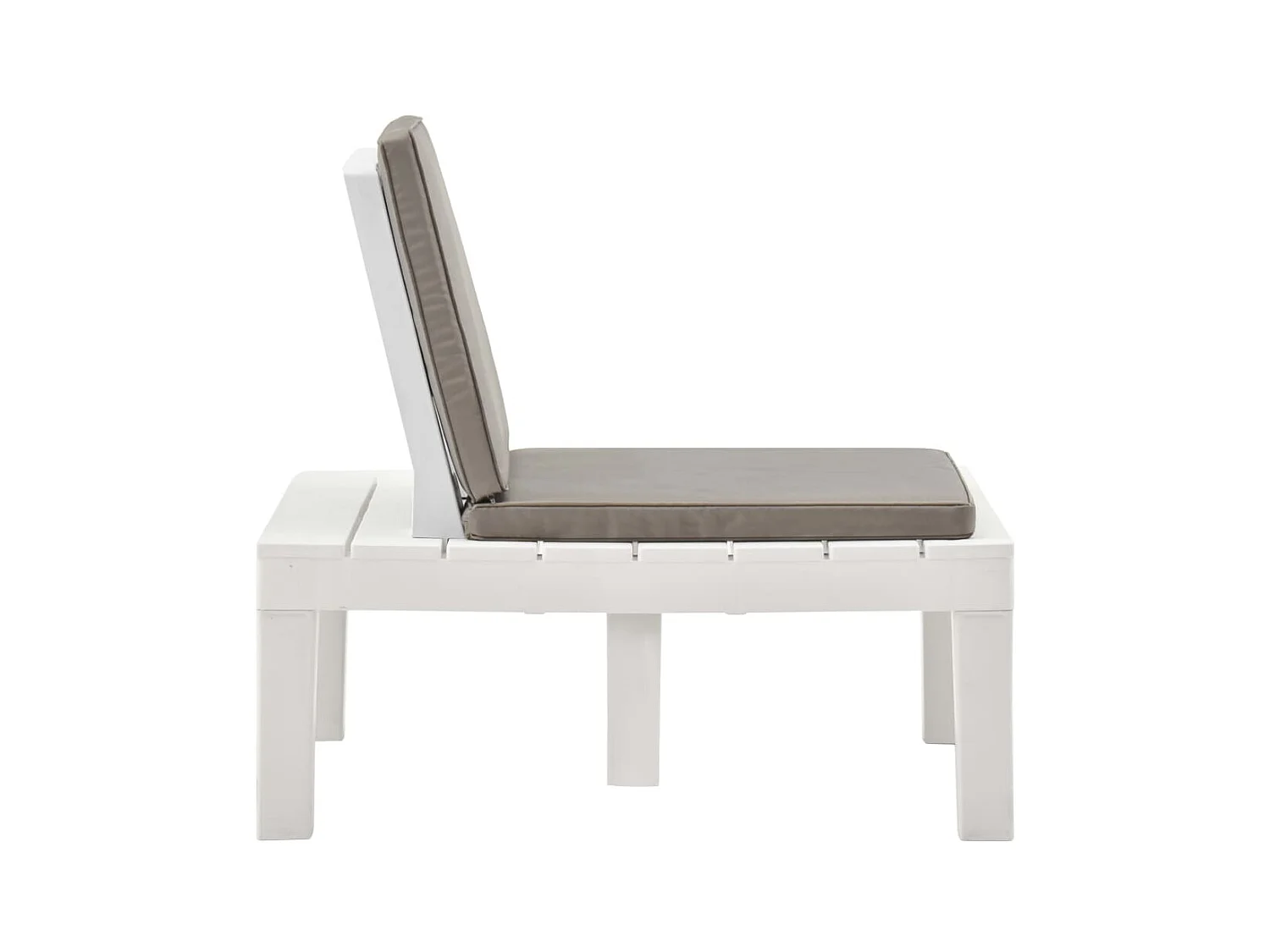 Chaises de salon de jardin et coussins 2 pcs Plastique Blanc SEF97405