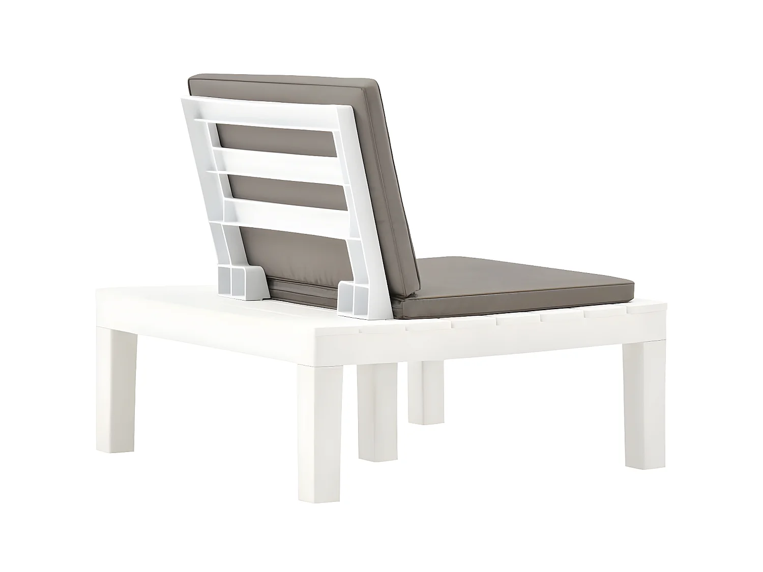 Chaises de salon de jardin et coussins 2 pcs Plastique Blanc SEF97405