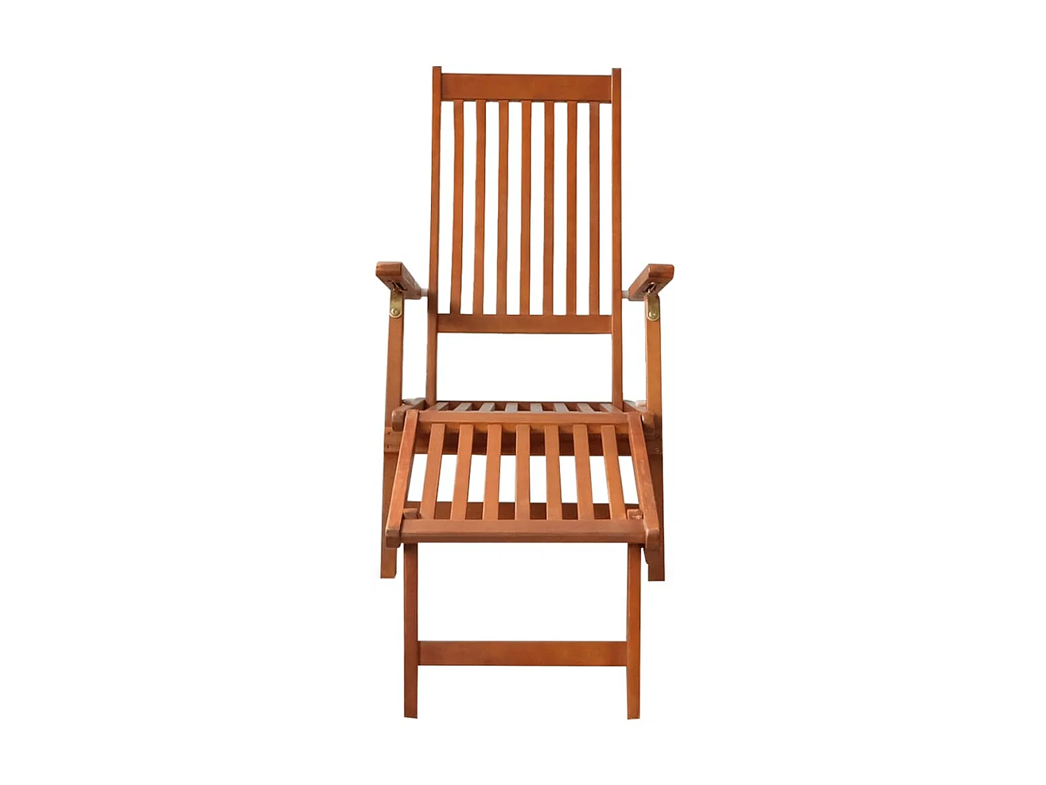 Chaise de terrasse avec repose-pied et coussin Acacia solide SEF53812