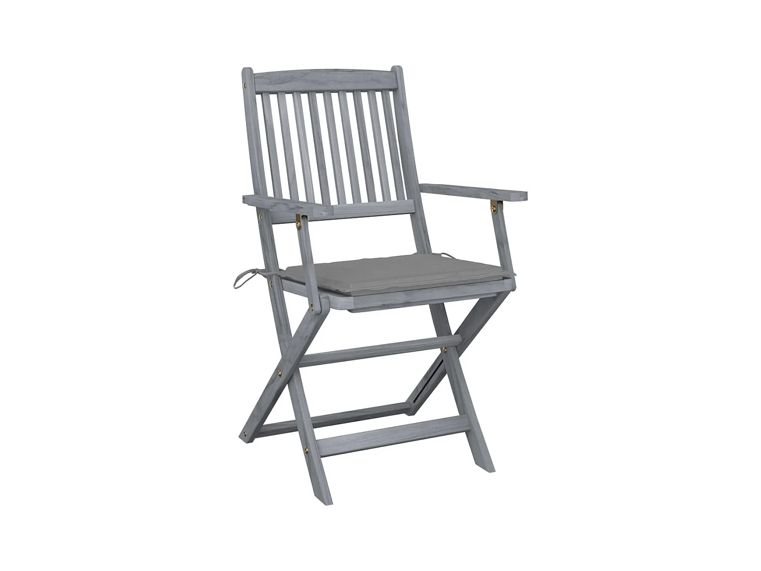 Chaises pliables d'extérieur 2 pcs avec coussins Bois d'acacia SEF86515