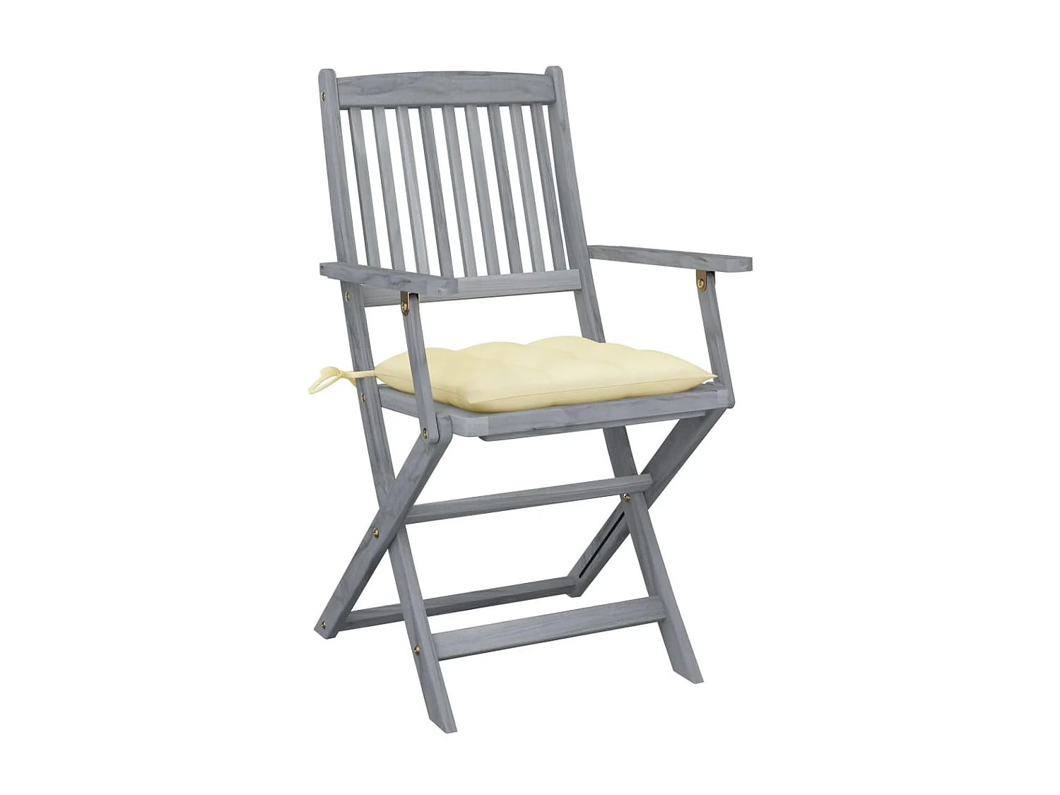 Klappbare Gartenstühle 2 Stk.| Outdoor-Stuhl mit Kissen Massivholz Akazie -gkd788564