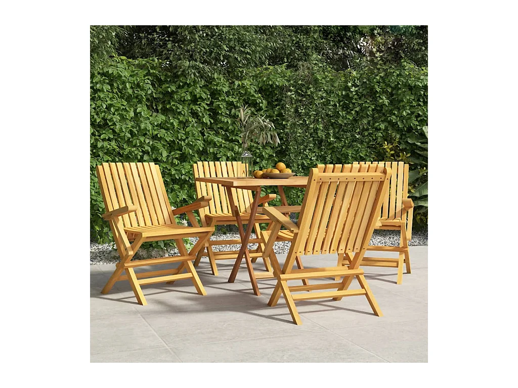 Chaises de jardin pliantes 4 pcs 61x67x90 cm bois massif teck SEF58962